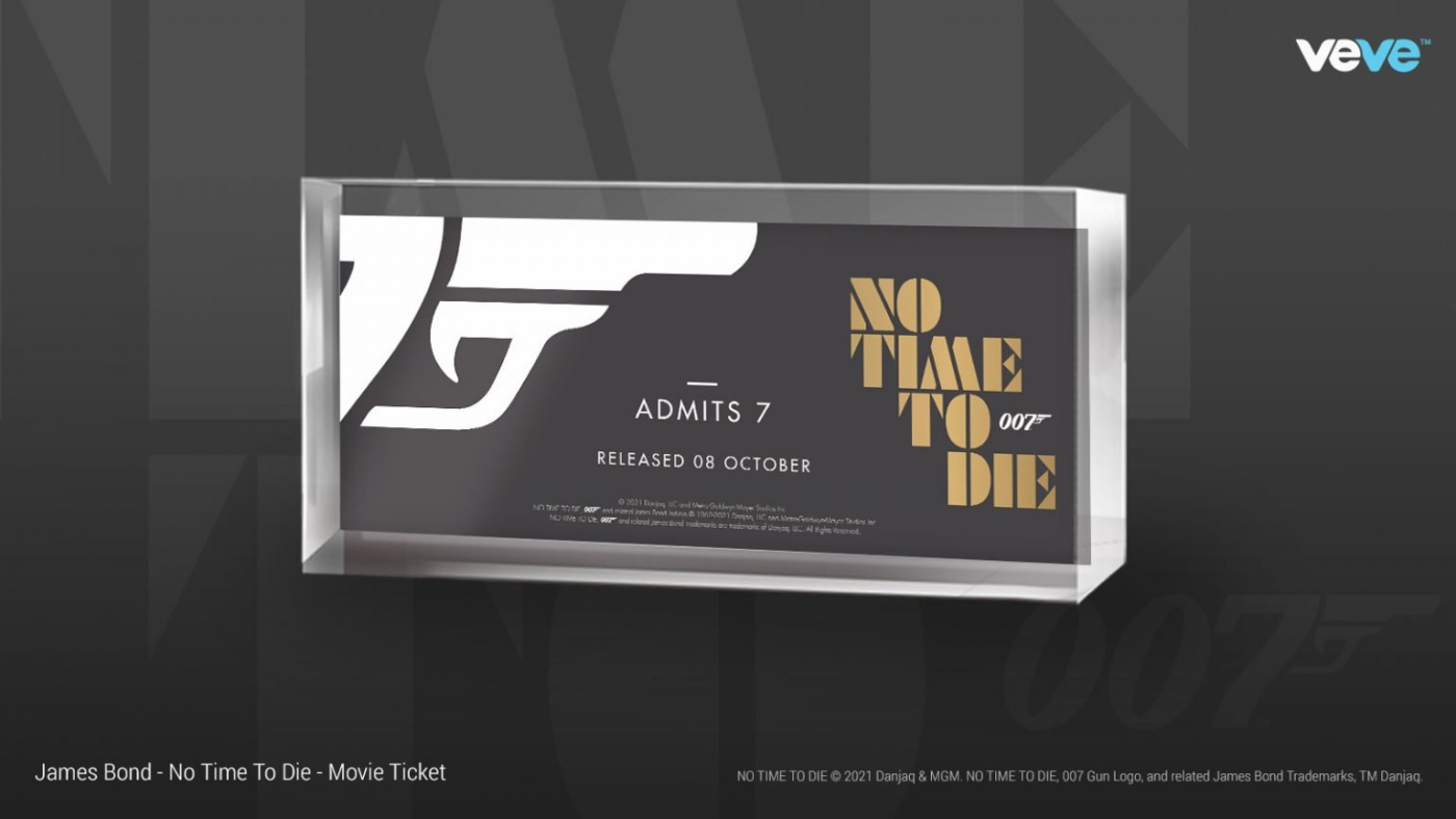  NFT-based golden collector’s tickets for the James Bond No Time to Die movie 
